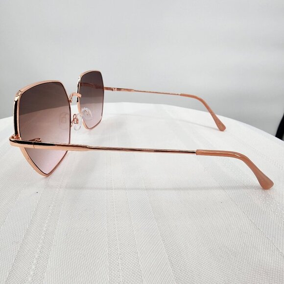 SIMPLY SOUTHERN Rose Gold Wire Square Frame Sunglasses Sunnies 9017 NWT - Picture 5 of 8